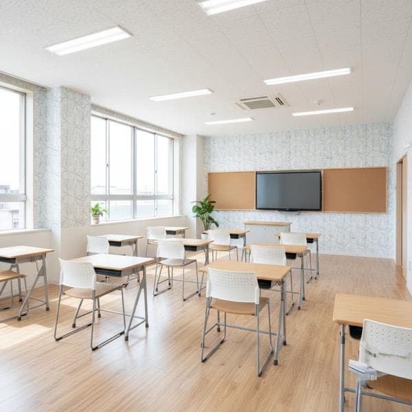 川崎市 学習塾の壁紙全面張替えで教室を一新